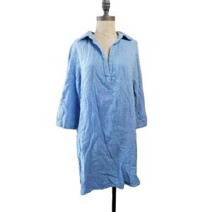 Elan Size M Medium Blue Distressed Tetured longer Tunic Top NWT Nordstrom